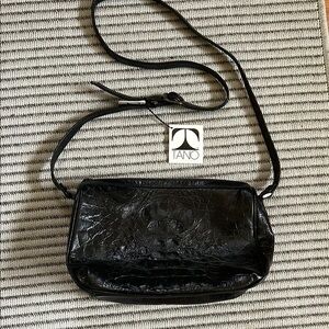NWT Tano Black Crossbody Bag with Adjustable Strap